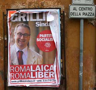 Manifesto per Grillini sindaco di Roma